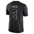 A.Falcons #8 Kyle Pitts Sr. Player Black RFLCTV Limited Ldoa Stitched Jerseys