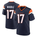 D.Broncos #17 Jaylen Waddle Player Navy Home Game Ldoa Stitched Jerseys