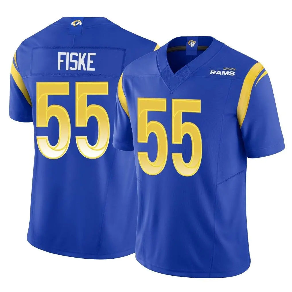 LA.Rams #55 Braden Fiske Player Royal Limited Vapor F.U.S.E. Home Game Ldoa Stitched Jerseys