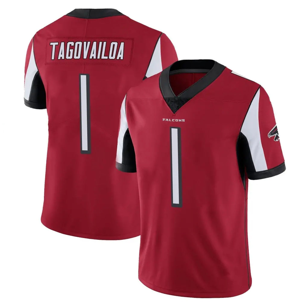 A.Falcons #1 Tua Tagovailoa Player Red Color Vapor Untouchable Limited Home Game Ldoa Stitched Jerseys