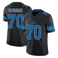D.Lions #70 Juice Scruggs Player Black Alternate Vapor F.U.S.E. Limited Home Game Ldoa Stitched Jerseys