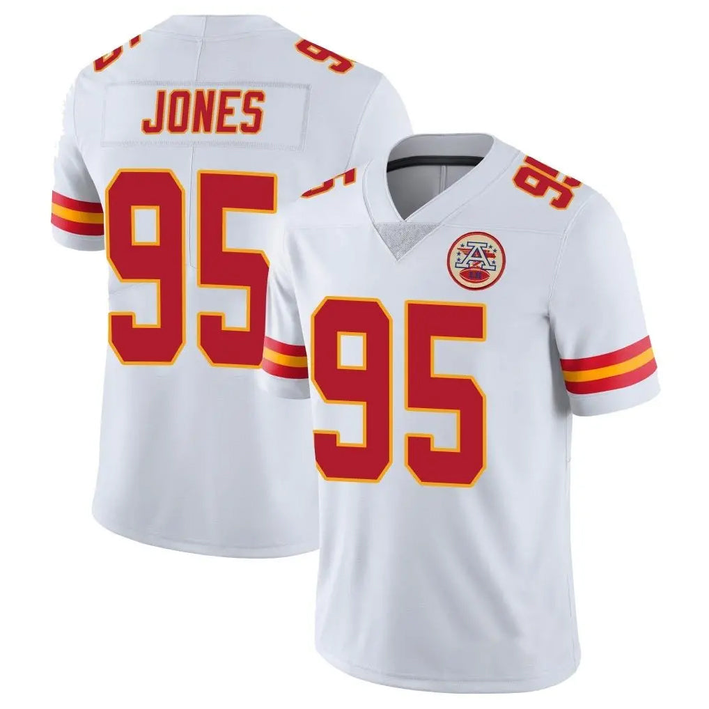 KC.Chiefs #95 Chris Jones Player White Limited Vapor Untouchable Home Game Ldoa Stitched Jerseys