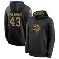 M.Vikings #43 Andrew Van Ginkel Player Black Salute to Service Hoodies Limited Game Ldoa Stitched Jerseys