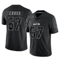 S.Seahawks #67 Charles Cross Player Black Limited Reflective Home Game Ldoa Stitched Jerseys