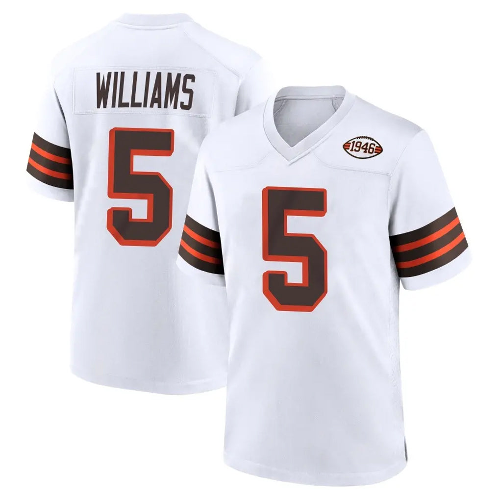 C.Browns #5 Quincy Williams Player White Alternate Home Game Ldoa Stitched Jerseys