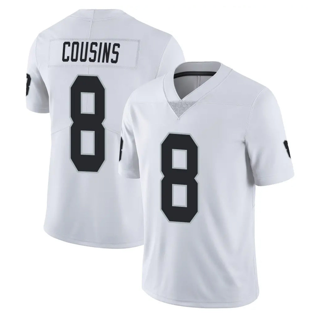 LV.Raiders #8 Kirk Cousins Player White Limited Vapor Untouchable Home Game Ldoa Stitched Jerseys