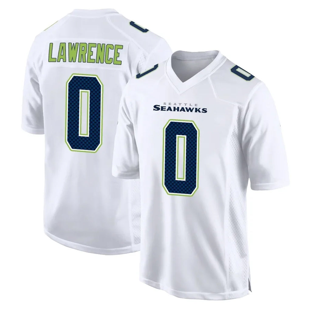 S.Seahawks #0 DeMarcus Lawrence Player White Tundra Fashion Home Game Ldoa Stitched Jerseys