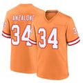 TB.Buccaneers #34 Alex Anzalone Player Orange Throwback Home Game Ldoa Stitched Jerseys