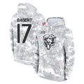 C.Bears #17 Tyson Bagent Player Arctic Camo Salute to Service Pullover Hoodies Limited Ldoa Stitched Jerseys