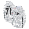 B.Ravens #71 Olaivavega Ioane Player Arctic Camo Salute To Service Hoodie Ldoa Stitched Jerseys