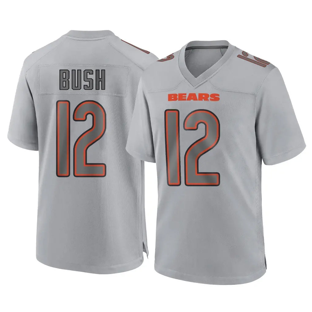C.Bears #12 Devin Bush Player Gray Atmosphere Fashion Game Ldoa Stitched Jerseys