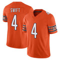 C.Bears #4 D'Andre Swift Player Orange Vapor F.U.S.E. Limited Home Game Ldoa Stitched Jerseys