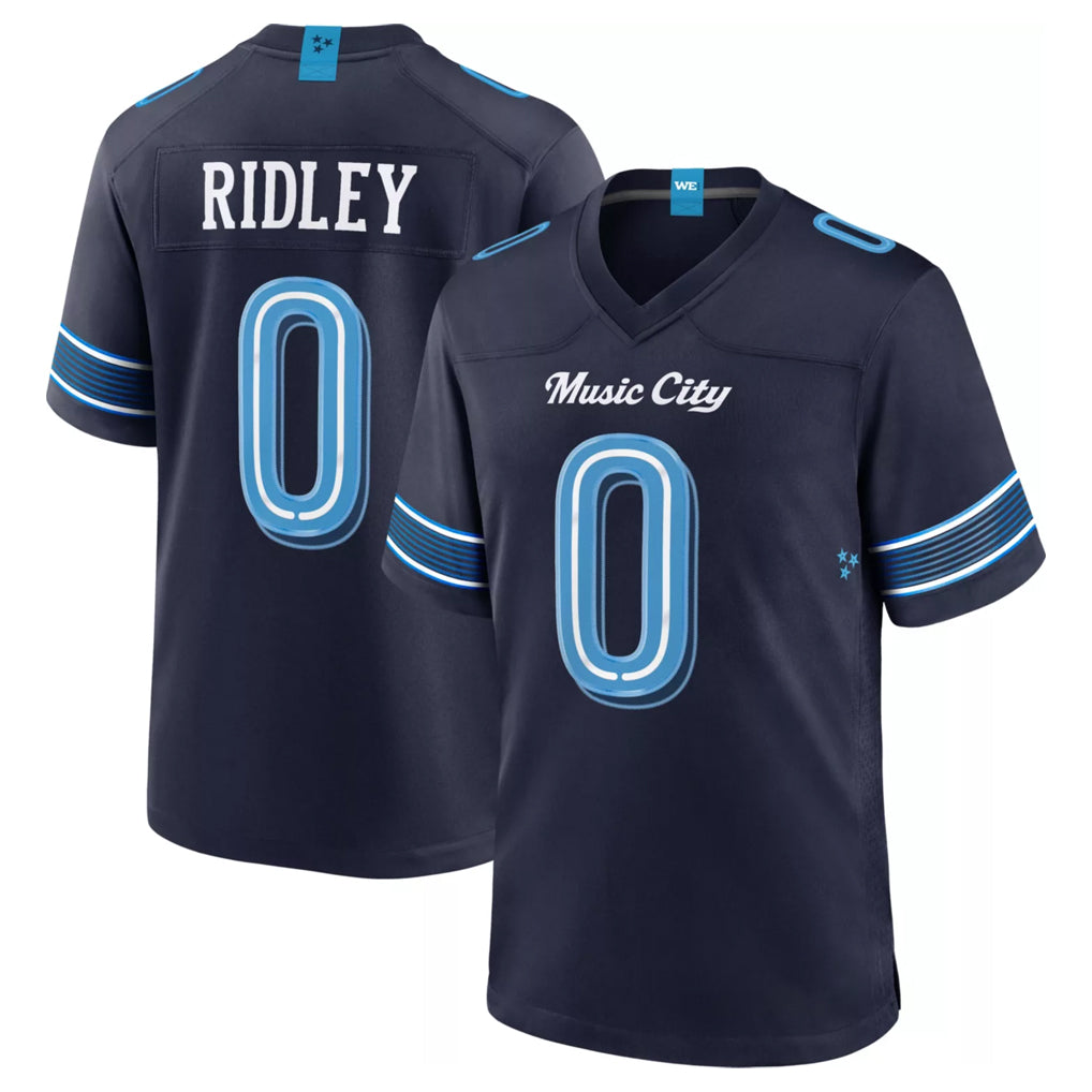 T.Titans #0 Calvin Ridley Player Navy 2026 Rivalries Collection Home Game Ldoa Stitched Jerseys