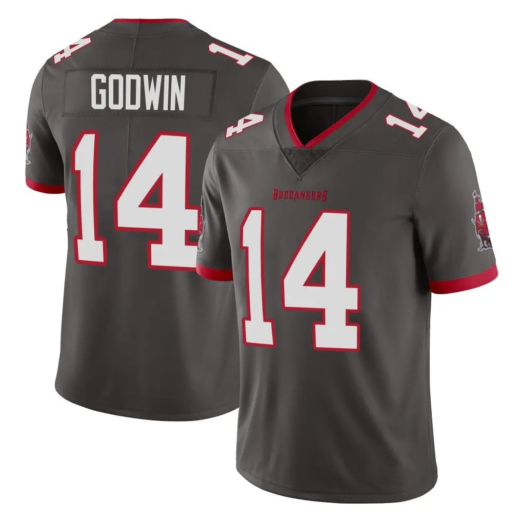 TB.Buccaneers #14 Chris Godwin Jr. Player Pewter Limited Alternate Vapor Home Game Ldoa Stitched Jerseys