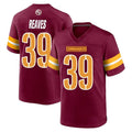 W.Commanders #39 Jeremy Reaves Player Burgundy Home Game Ldoa Stitched Jerseys
