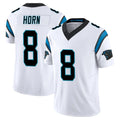 C.Panthers #8 Jaycee Horn Player White Vapor F.U.S.E. Limited Home Game Ldoa Stitched Jerseys
