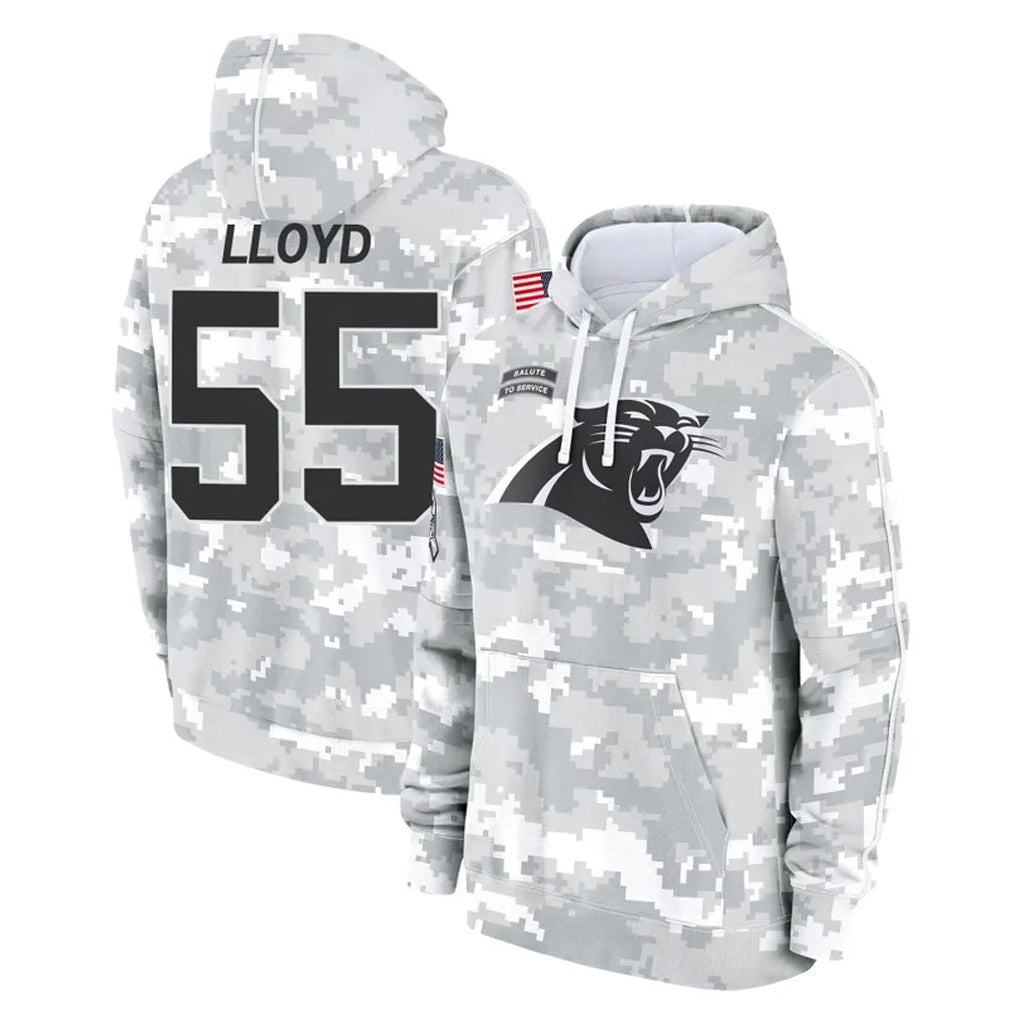 C.Panthers #55 Devin Lloyd Player Arctic Camo Salute to Service Pullover Hoodies Limited Game Ldoa Stitched Jerseys