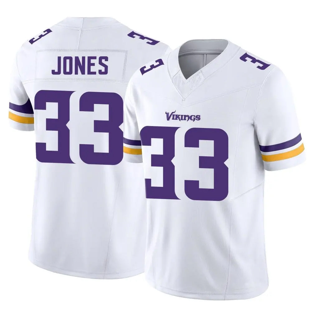 M.Vikings #33 Aaron Jones Sr. Player White Limited Vapor F.U.S.E. Home Game Ldoa Stitched Jerseys