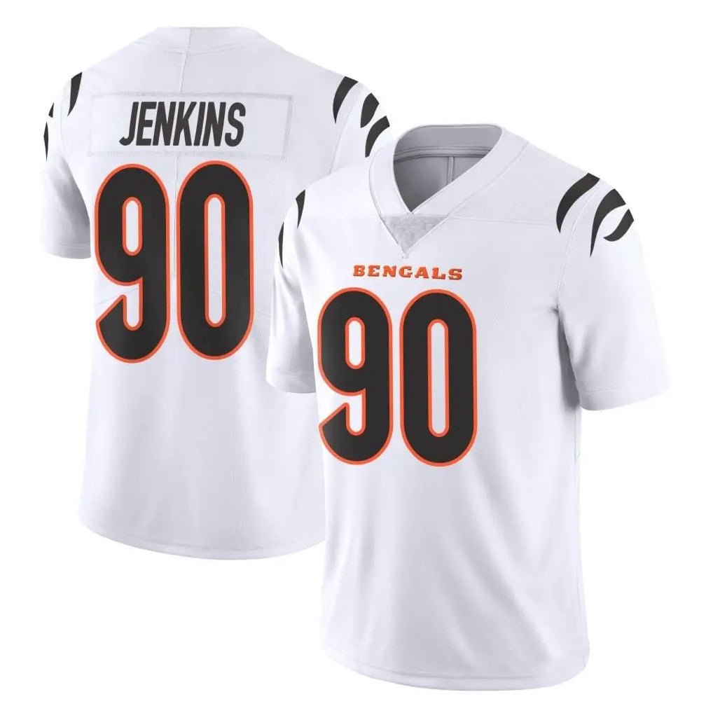 C.Bengals #90 Kris Jenkins Jr Player White Vapor Untouchable Limited Home Game Ldoa Stitched Jerseys