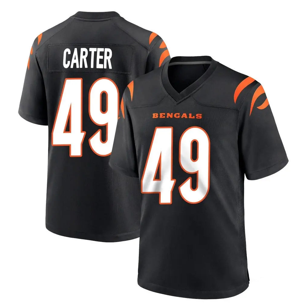 C.Bengals #49 Barrett Carter Player Black Home Game Ldoa Stitched Jerseys