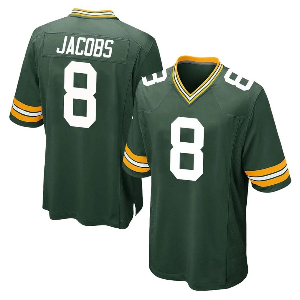 GB.Packers #8 Josh Jacobs Player Green Home Game Ldoa Stitched Jerseys