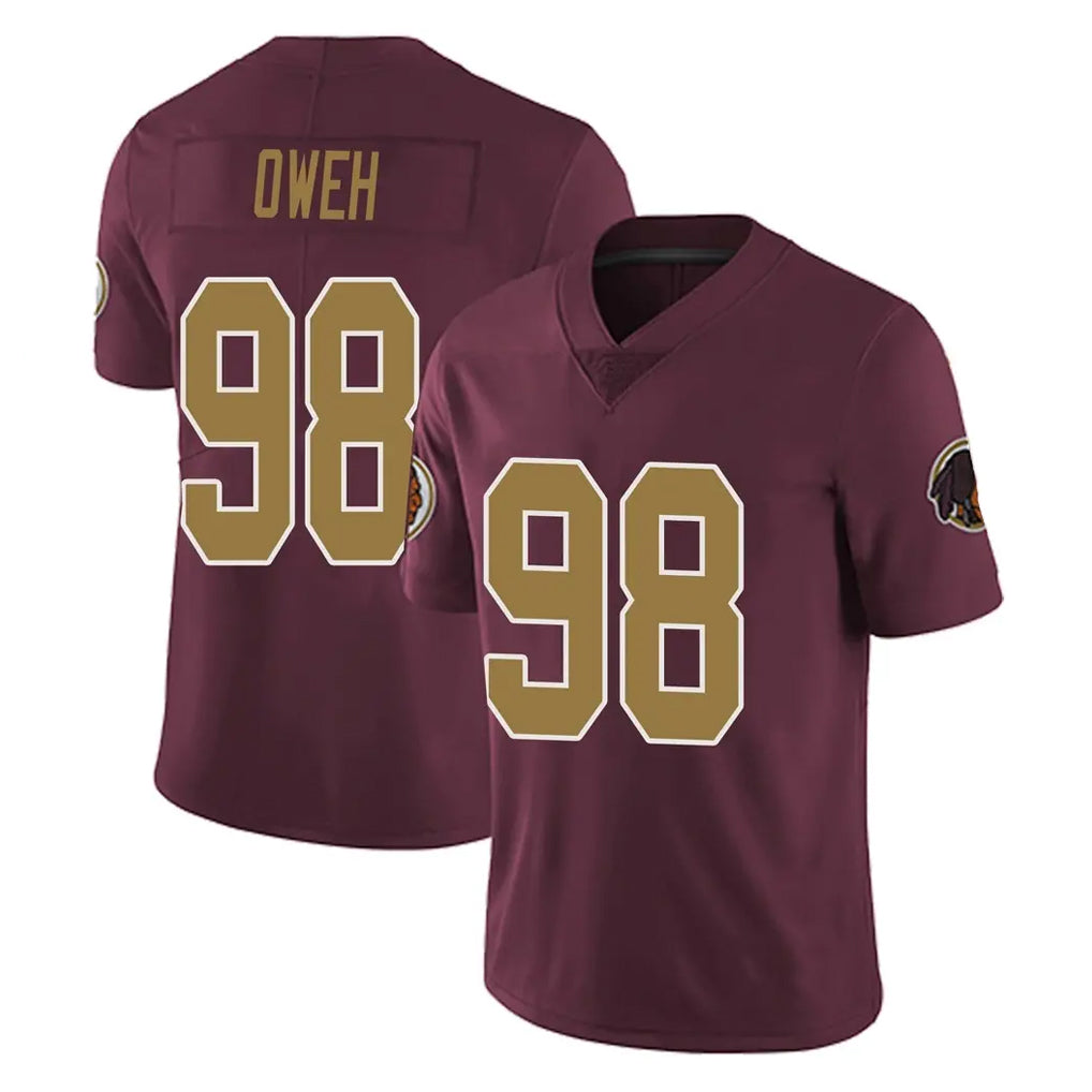 W.Commanders #98 Odafe Oweh Player Burgundy Alternate Vapor Untouchable Home Game Ldoa Stitched Jerseys