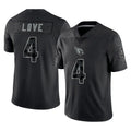 A.Cardinals #4 Jeremiyah Love Player Black RFLCTV Limited Home Game Ldoa Stitched Jerseys