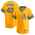 Athletics #40 Luis Severino Player Gold Cooperstown Collection T-shirt Game Ldoa Stitched Jerseys
