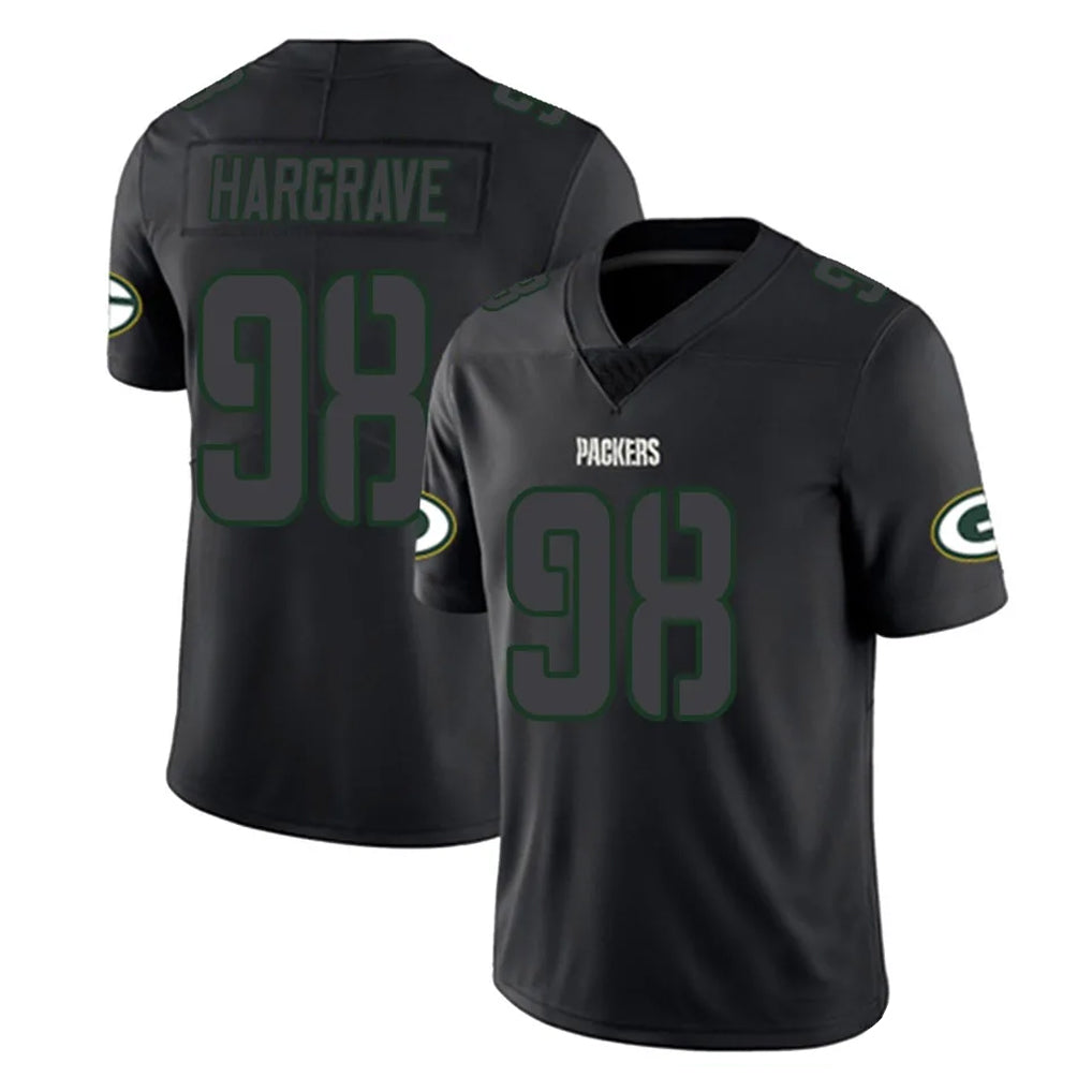 GB.Packers #98 Javon Hargrave Player Black Impact Limited Home Game Ldoa Stitched Jerseys