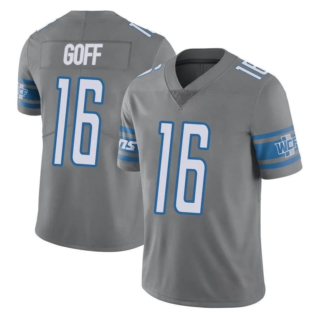 D.Lions #16 Jared Goff Player Gray Vapor Untouchable Limited Home Game Ldoa Stitched Jerseys
