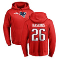 NE.Patriots #26 Hassan Haskins Player Red LOGO Pullover Hoodies Home Game Ldoa Stitched Jerseys