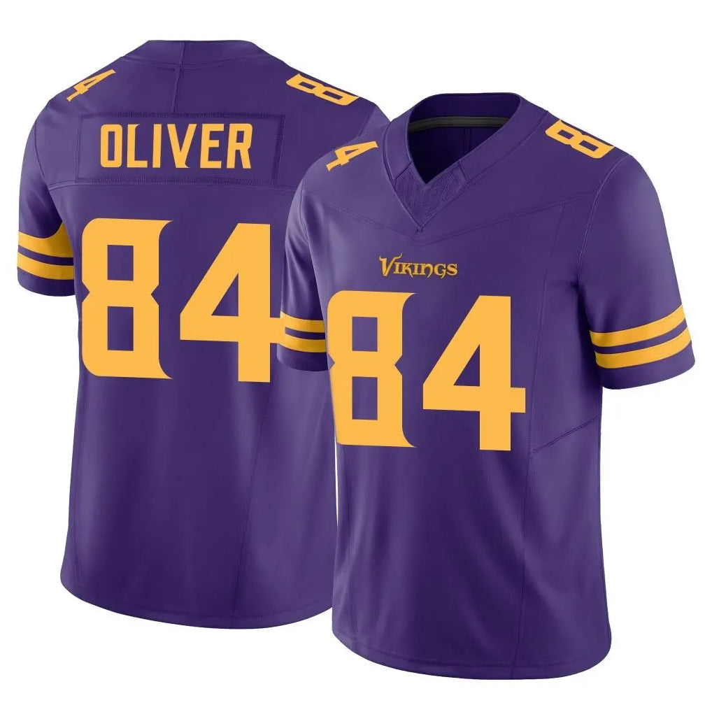 M.Vikings #84 Josh Oliver Player Purple Limited Alternate Vapor F.U.S.E. Home Game Ldoa Stitched Jerseys