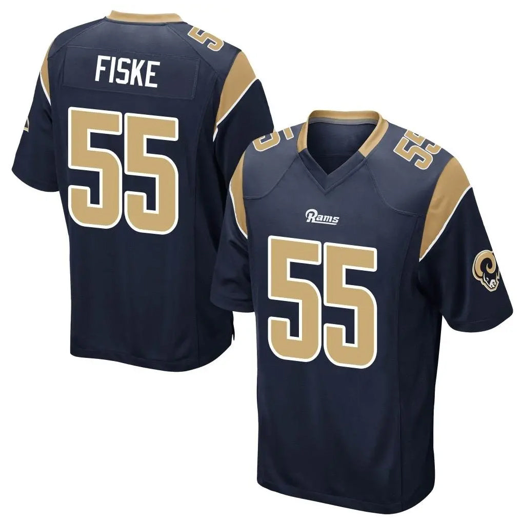 LA.Rams #55 Braden Fiske Player Navy Home Game Ldoa Stitched Jerseys