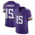M.Vikings #15 Dallas Turner Player Purple Limited Vapor Untouchable Home Game Ldoa Stitched Jerseys