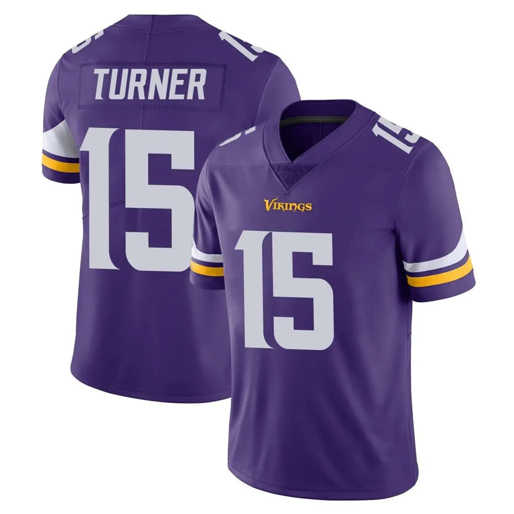 M.Vikings #15 Dallas Turner Player Purple Limited Vapor Untouchable Home Game Ldoa Stitched Jerseys