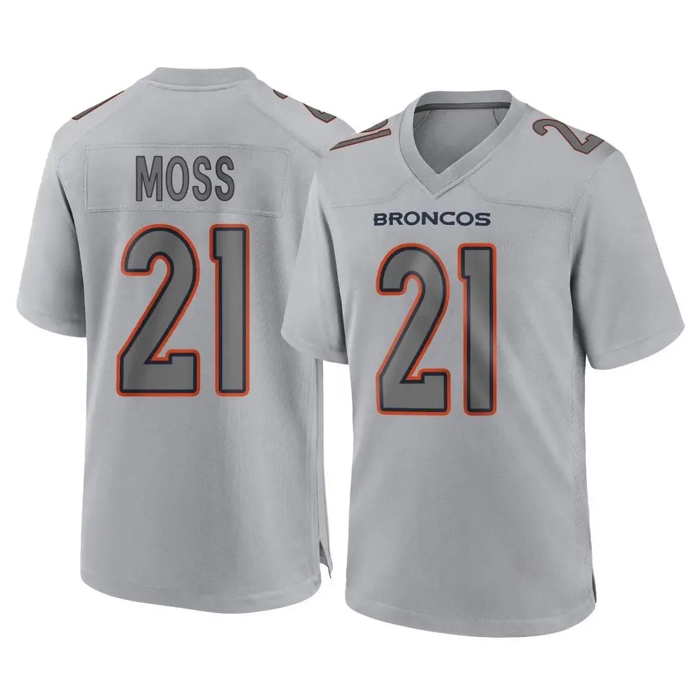 D.Broncos #21 Riley Moss Player Gray Atmosphere Fashion Limited Game Ldoa Stitched Jerseys