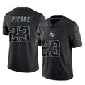M.Vikings #23 James Pierre Player Black Reflective LImited Home Game Ldoa Stitched Jerseys