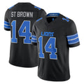 D.Lions #14 Amon-Ra St. Brown Player Black Vapor F.U.S.E. Limited Game Home Ldoa Stitched Jerseys