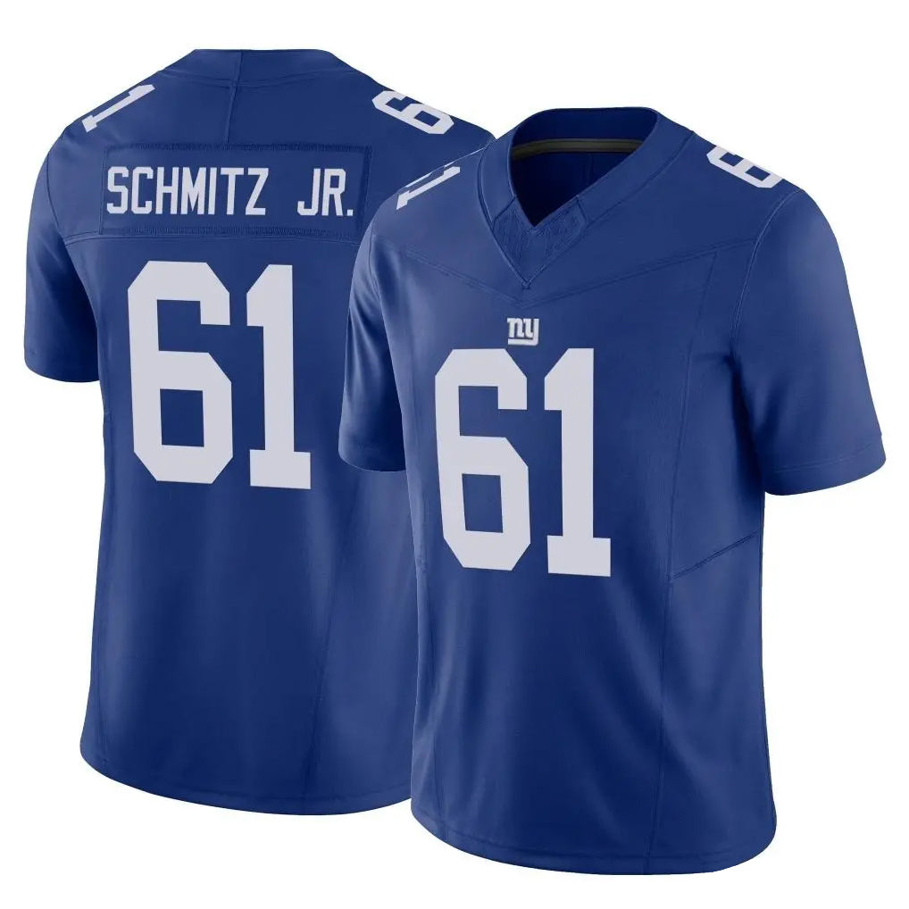 NY.Giants #61 John Michael Schmitz Jr. Player Royal Limited Vapor F.U.S.E. Home Game Ldoa Stitched Jerseys