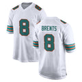 M.Dolphins #8 JuJu Brents Player White Limited Home Game Ldoa Stitched Jerseys