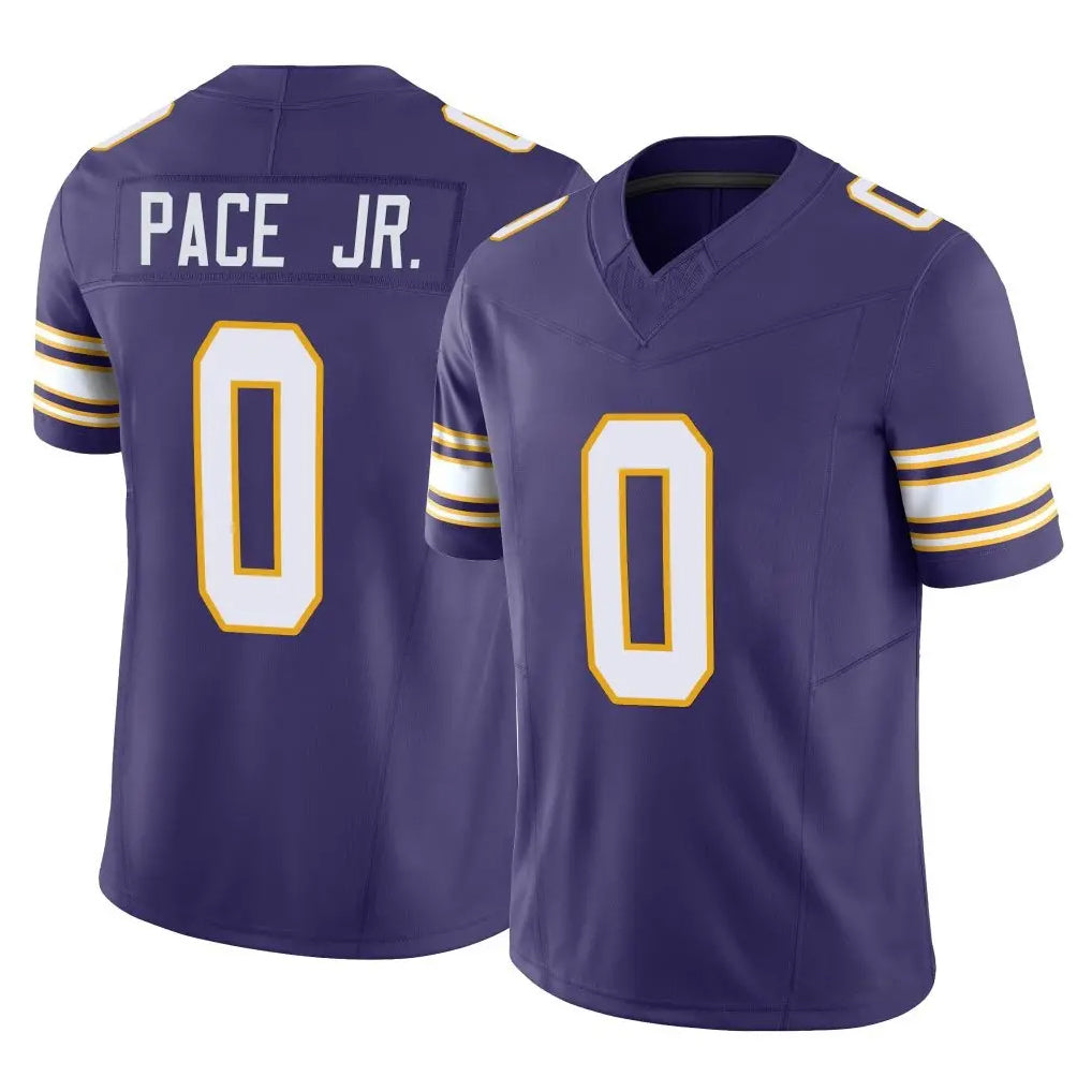 M.Vikings #0 Ivan Pace Jr. Player Purple Limited Classic Vapor F.U.S.E. Home Game Ldoa Stitched Jerseys