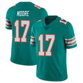 M.Dolphins #17 Trey Moore Player Aqua Limited Alternate Vapor Untouchable Home Game Ldoa Stitched Jerseys