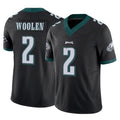 P.Eagles #2 Riq Woolen Player Black Limited Vapor F.U.S.E. Home Game Ldoa Stitched Jerseys
