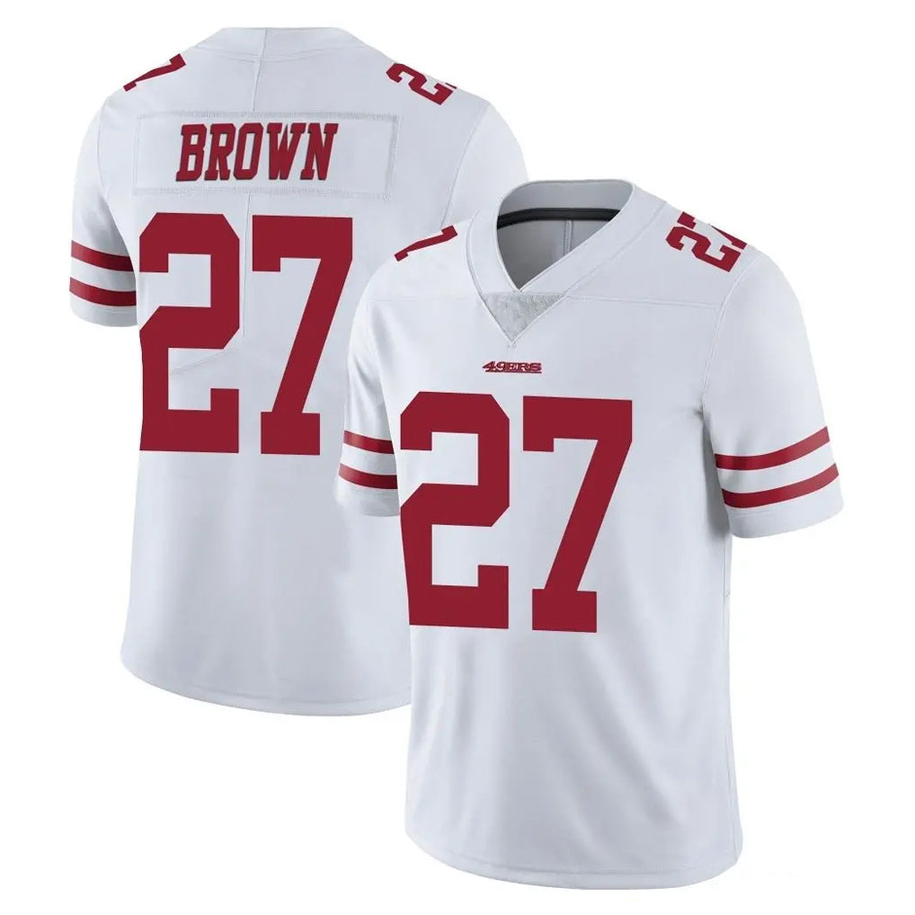 SF.49ers #27 Ji'Ayir Brown Player White Limited Vapor Untouchable Home Game Ldoa Stitched Jerseys
