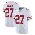 SF.49ers #27 Ji'Ayir Brown Player White Limited Vapor Untouchable Home Game Ldoa Stitched Jerseys