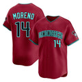 A.Diamondbacks #14 Gabriel Moreno Player Red Limited Home Game Ldoa Stitched Jerseys