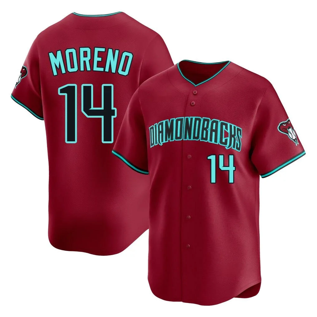A.Diamondbacks #14 Gabriel Moreno Player Red Limited Home Game Ldoa Stitched Jerseys