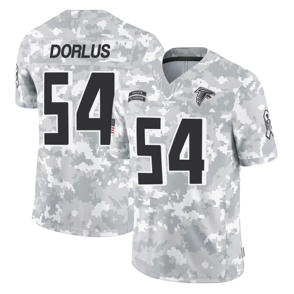 A.Falcons #54 Brandon Dorlus Player Camo Salute to Service Limited Ldoa Stitched Jerseys