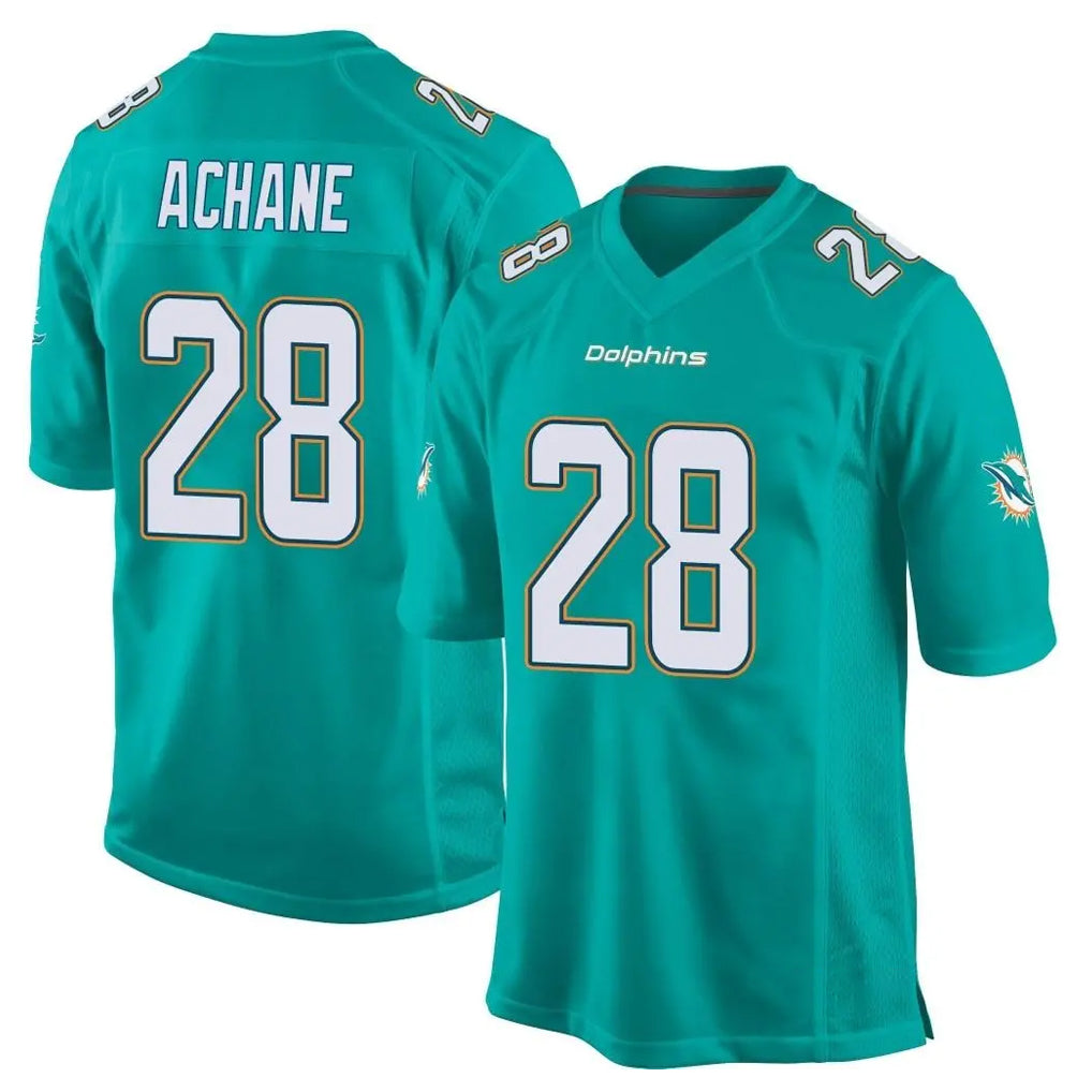 M.Dolphins #28 De'Von Achane Player Aqua Team Color Home Game Ldoa Stitched Jerseys