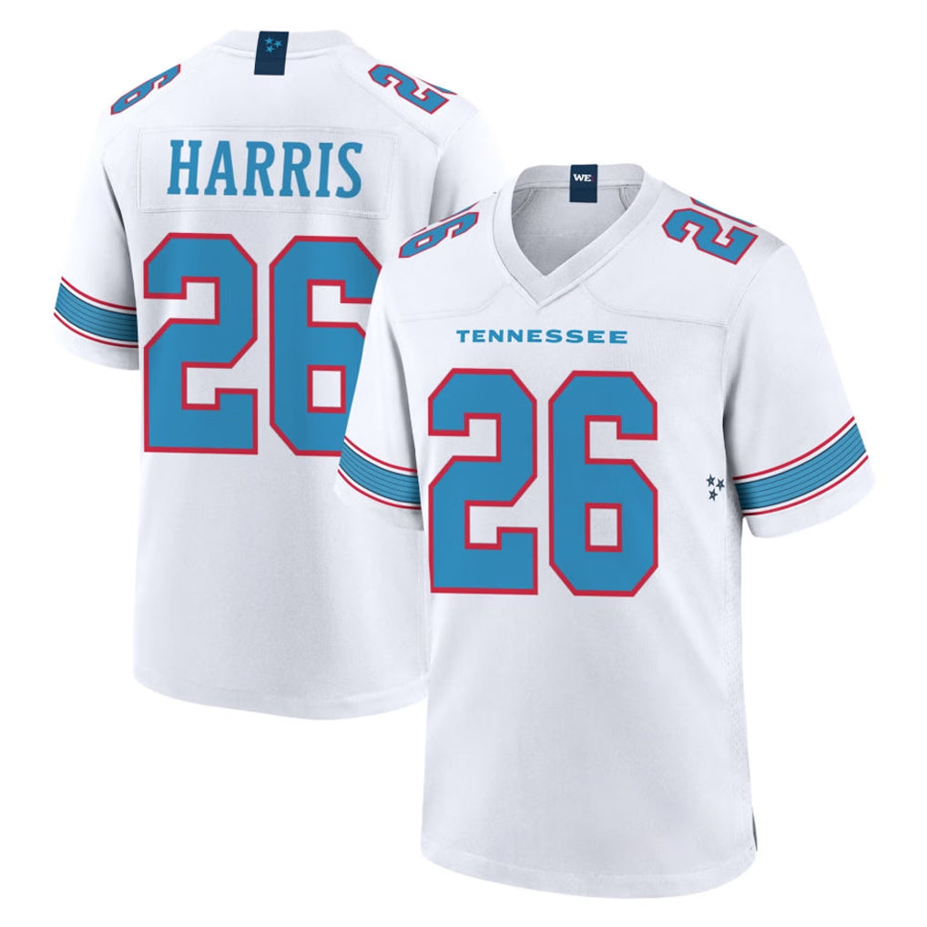 T.Titans #26 Marcus Harris Player White 2026 Game Home Ldoa Stitched Jerseys